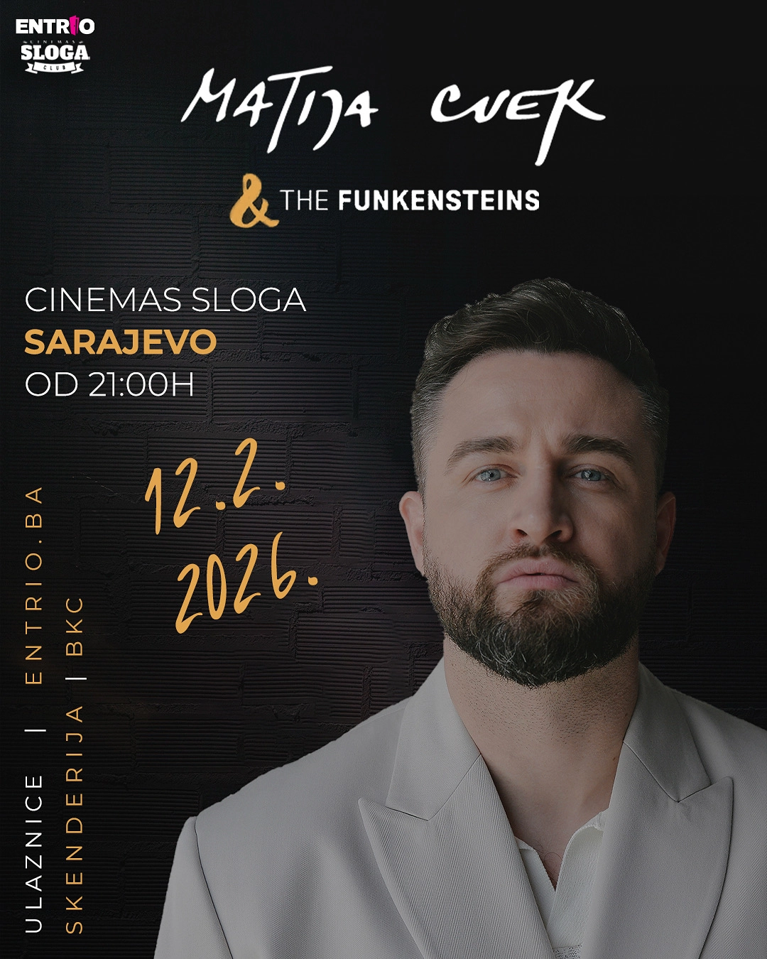 Glazbena euforija pred Valentinovo: Matija Cvek stiže u Mostar i Sarajevo!